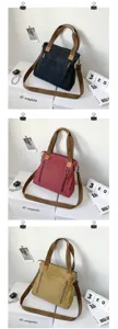Vintage canvas tote bags in black, burgundy, and khaki colors with multiple pockets
