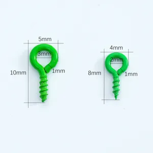 Green painted eye screw hook small metal screw DIY phone case pendant jewelry accessory