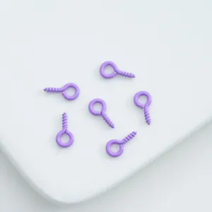 Colorful painted screw eye pins small metal eyelets for DIY crafts and jewelry making accessories