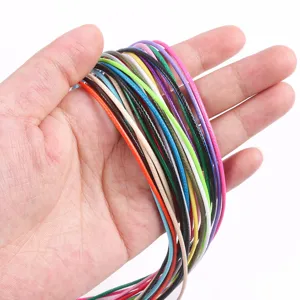 Selection of colorful 1.5mm to 2mm waxed necklace cords for DIY jewelry crafting projects