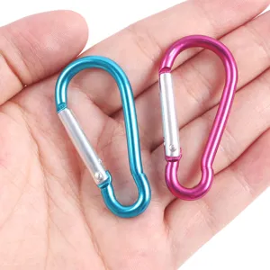 Aluminum alloy gourd-shaped No. 5 outdoor safety spring hook carabiner for backpack bottle.