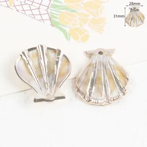 Stile oceano conchiglia placcato oro imitazione acrilico fai da te gioielli ciondolo collana