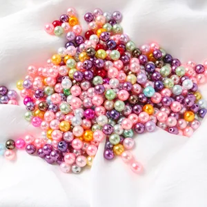 Colorful ABS imitation pearl beads for DIY handmade necklaces and bracelets accessories