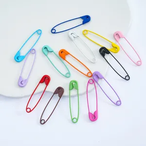 Alloy Painted Safety Pins Brooch DIY Jewelry Making Accessories Colorful Safety Pins For Crafting And Sewing