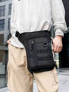 Tactical Leg Bag Men Waterproof Nylon Waist Bag Multi-functional Outdoor Hiking Cycling Motorcycle Hip Bag Messenger Bag