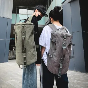 Large Capacity Canvas Travel Backpack Men Women Outdoor Casual Backpack Fashion School Bag Laptop Daypack Student Travel Rucksack