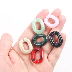 Acrylic U-shaped chain links 18x24mm DIY accessories for phone cases and bags craft supplies.