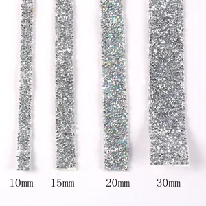 Resin rhinestone strip self-adhesive bling crystal tape apparel DIY craft decoration 1-yard
