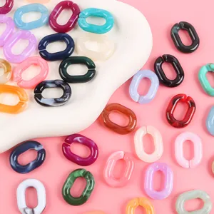 Acrylic U-shaped chain links 18x24mm two-color DIY phone case bag jewelry accessories