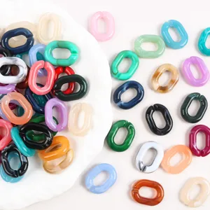 Acrylic U-shaped chain links 18x24mm colorful DIY bag phone case jewelry accessories main