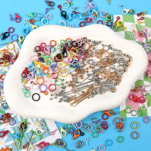 Anillos de salto de aleación de colores mosquetones accesorios de joyería de bricolaje set