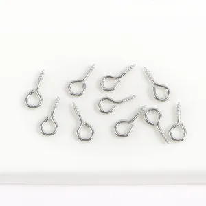 Silver eye screws screw eyes metal eyelet bail pegs for DIY jewelry making pendants findings