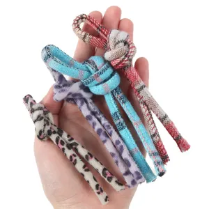 Corda Rotonda 5mm Leopardato e Quadri DIY Abbigliamento Coulisse Cappuccio Cinturino