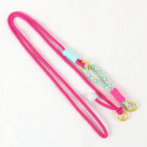 Long crossbody mobile phone lanyard adjustable braided strap phone chain strap pendant.