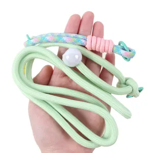 Adjustable long braided phone lanyard cross body strap mobile phone charm chain accessory