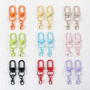 Alloy U Shaped Rotating Gate Clasp With Lobster Claw Clasp DIY Keychain Bag Hardware Accessories Colorful Metal Snap Hook