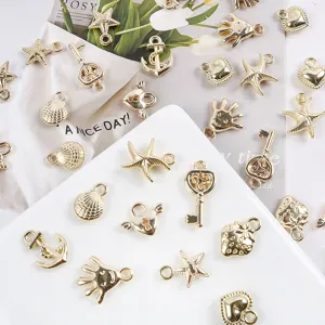 Breloques océan dorées pendentifs étoile de mer coquillage kit fabrication bijoux DIY