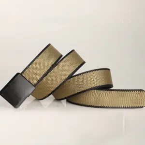 Detailed macro view showing the durable woven texture of this men's outdoor belt