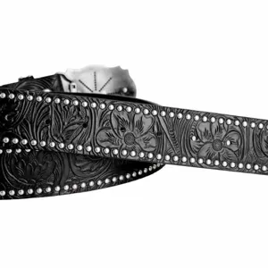 Punk-Stil Herren Nieten Vintage Retro Ledergürtel detailliert für Mode Taillengürtel.