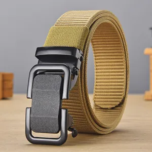 Cintura tattica in nylon da uomo con fibbia automatica, cintura intrecciata casual all'aperto.