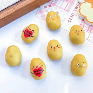 Figurines miniatures de pommes de terre en résine avec des visages mignons pour le DIY