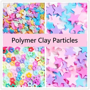 Bunte Polymerton Scheiben Herz Stern Blume Schleife Für Basteln Slime Füllung Nagelkunst Handyhülle Deko Zubehör