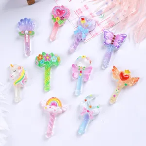 Resin Magic Wand DIY Accessories Cartoon Heart Star Moon Charms For Phone Case Hairpin Jewelry Making Decoration Material