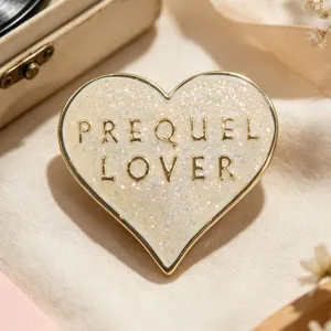 Vintage Alloy Heart Brooch Glitter Prequel Lover Letters Enamel Badge Romantic Pin Clothing Backpack Accessory Gift For Women Men