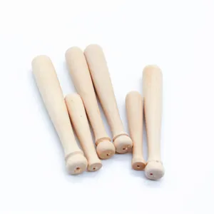 Mini Houten Honkbalknuppel Model Natuurlijk Houten Bal DIY Ambachtelijke Accessoires Houten Stok Onderdelen Voor Sleutelhanger Decoratie Modellen