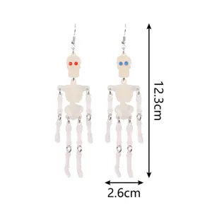 Detalle con medidas de 12,3 cm x 2,6 cm para pendientes de esqueleto luminosos