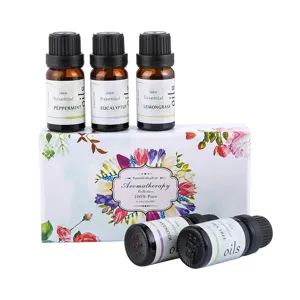 10ml Essential Oil Gift Set Aromatherapy 5 Pack Pure Plant Extracts Home Spa