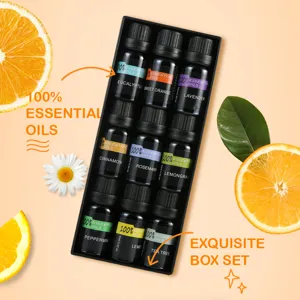 Set di Oli Essenziali Vegetali Estratti Oli per Aromaterapia per Diffusore Deodorante per Ambienti Scatola Regalo