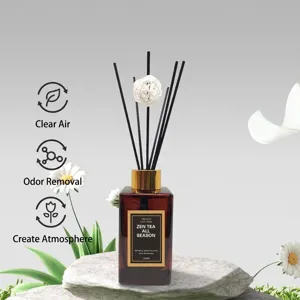 Difusor de aromas con varillas de 120ml sin llama fragancia té Zen para el hogar