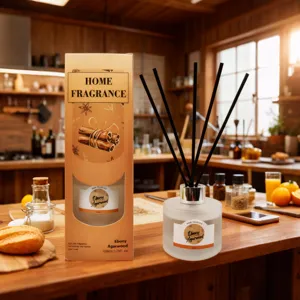 Set Diffusore di Aromi per la Casa Olio Essenziale per Aromaterapia a Lunga Durata Con Bacchette in Rattan Per Camera da Letto Ufficio Arredamento