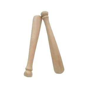 Set van mini onbehandelde houten honkbalknuppels voor creatieve knutselprojecten