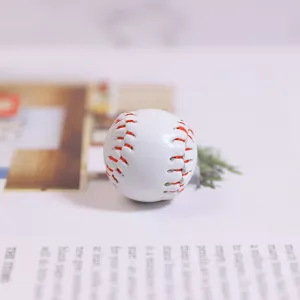 Mini Synthetic Leather Baseball Keychain Pendant Small Softball Sports Accessory Realistic Hand Stitched Ball Decor For Bags Keys