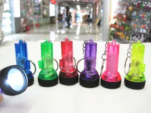 Sortierte bunte Mini-LED-Taschenlampen-Schlüsselanhänger mit tragbaren Kunststoffgehäusen