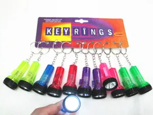 Mini bunte LED-Taschenlampen-Schlüsselanhänger mit Kartonage