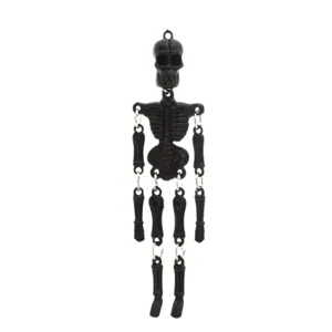 Colgante de esqueleto negro para manualidades y accesorios de Halloween