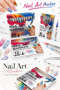 Nagelkunst Marker Stift Set 0.5mm feine Spitze schnelltrocknend DIY Nageldesign.
