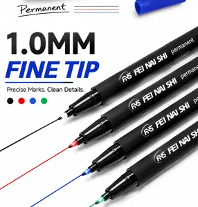 Permanentmarker mit 1,0 mm feiner Spitze in Schwarz Rot Blau und Grün