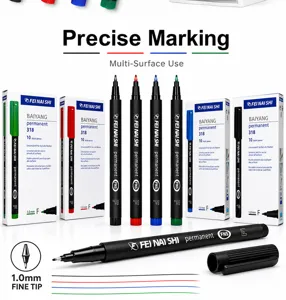 Detailansicht der 1.0mm Permanentmarker mit feiner Spitze für diverse Oberflächen