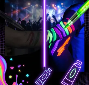 UV glow body paint pens washable fluorescent marker for party concert skin art graffiti