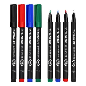 8er-Set bunte Permanentmarker mit 1,0-mm-Feinspitze für wasserfeste Markierung