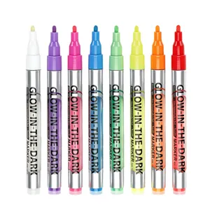 Juego de 8 rotuladores textiles fluorescentes para pintar ropa y zapatos de bricolaje.