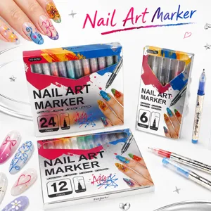 Nail Art Marker Set 0.5mm Fineliner Pen voor Nagelbeschildering en DIY Manicure