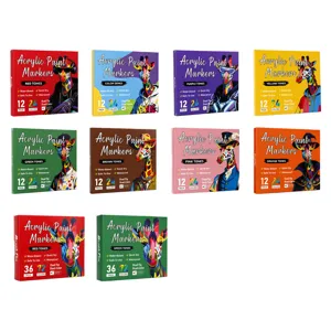 Juego de rotuladores acrilicos de doble punta marcadores de arte para dibujo infantil.