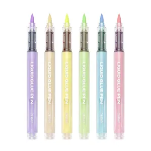 Set di penne colla liquida macaron, penna colla di precisione diretta per journaling.