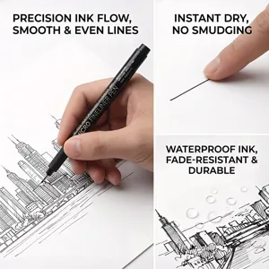 Professional fineliner pen set for architectural drawing, sketching, and art design.