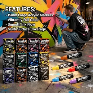 Pennarelli acrilici jumbo da 15mm per graffiti e pittura murale fai-da-te.